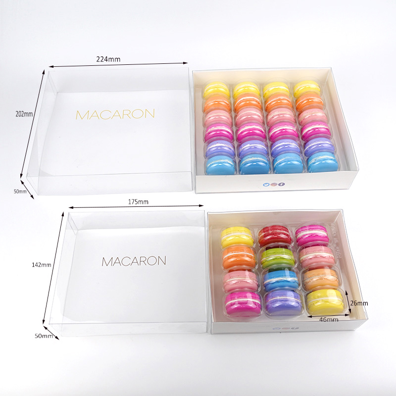 macaron plastic gift box