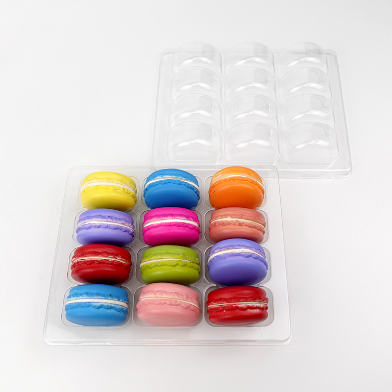 12 macarons clear blister tray