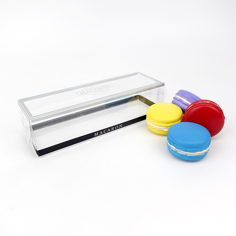 6 macarons clear PET plastic box