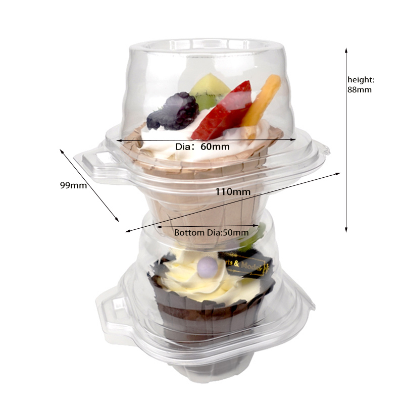 single cupcake plastic container