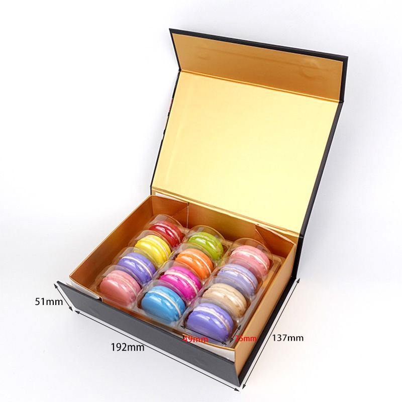 12 Macaron Paper Magnet Gift Box