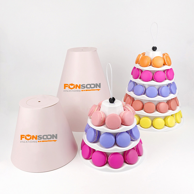 3 4 5 6 tiers macaron towers with paper cover