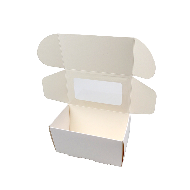 White cookies paper box with window