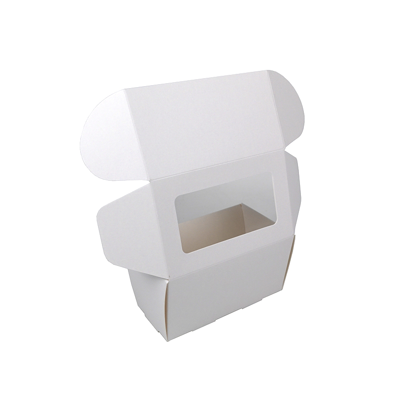 White cookies paper box with window