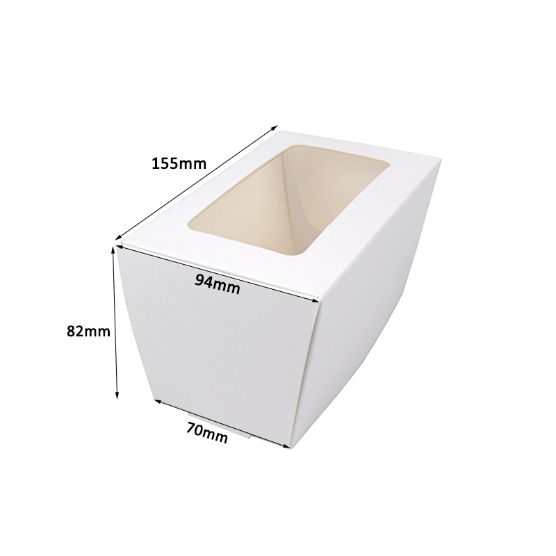 White cookies paper box with window