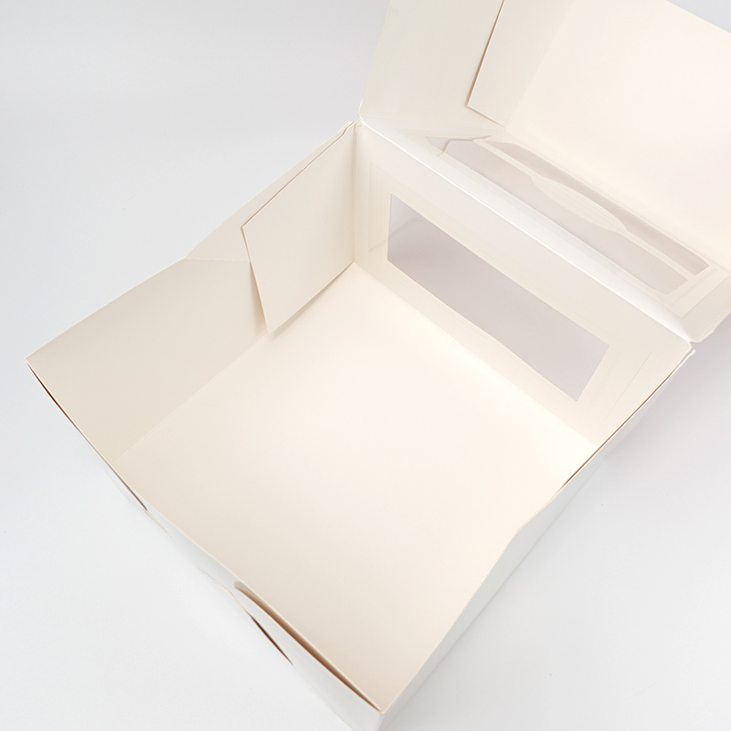 10" square cake paper box with window