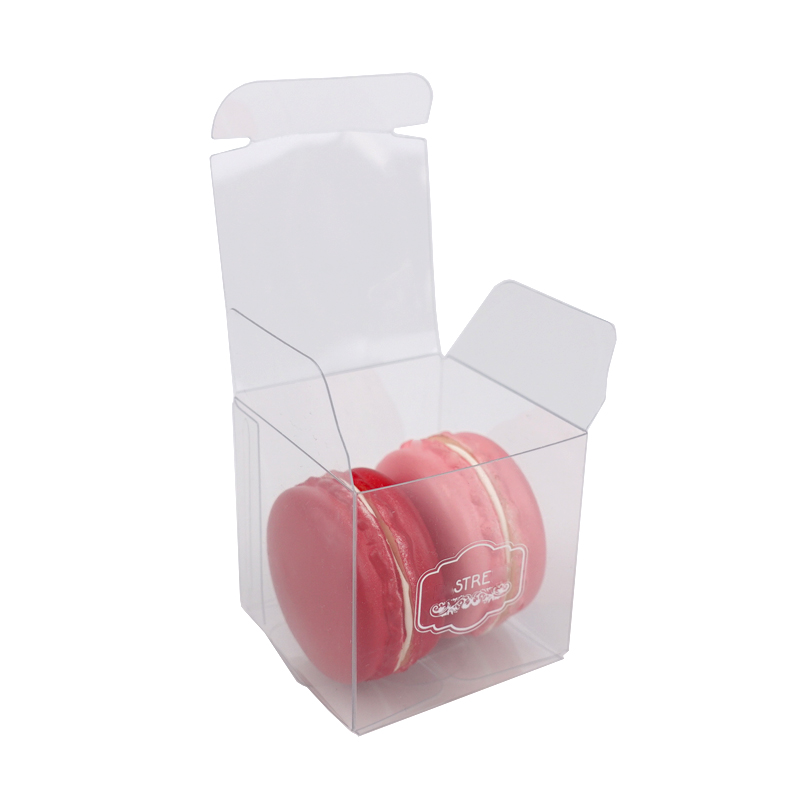 clear PET plastic macaron folding box