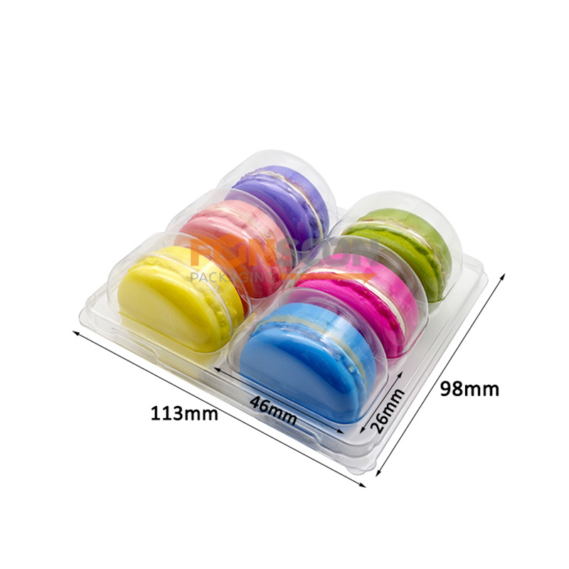 6 macarons plastic blister tray