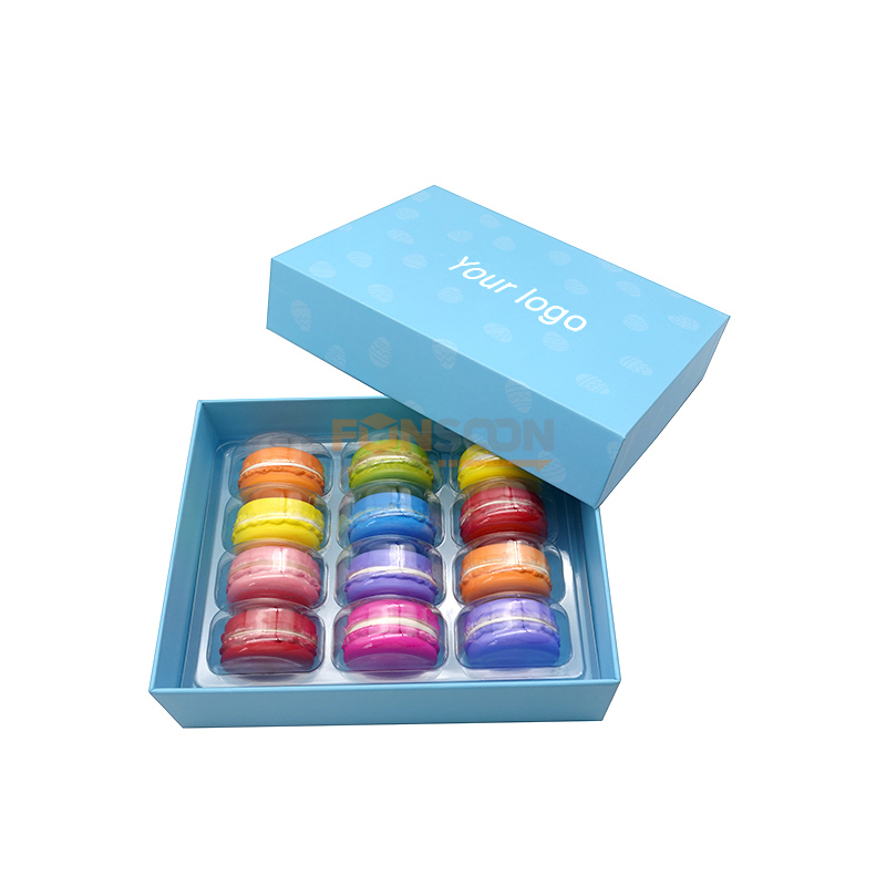 12 macarons cardboard gift box