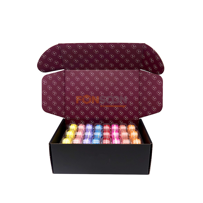 48 macarons corrugted box with insert