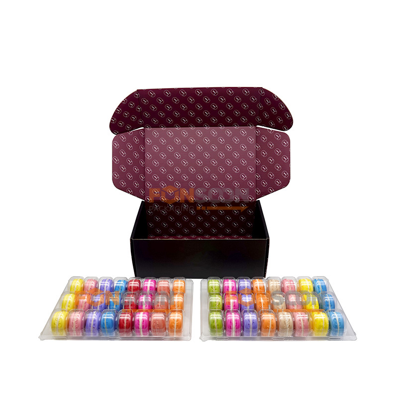 48 macarons corrugted box with insert