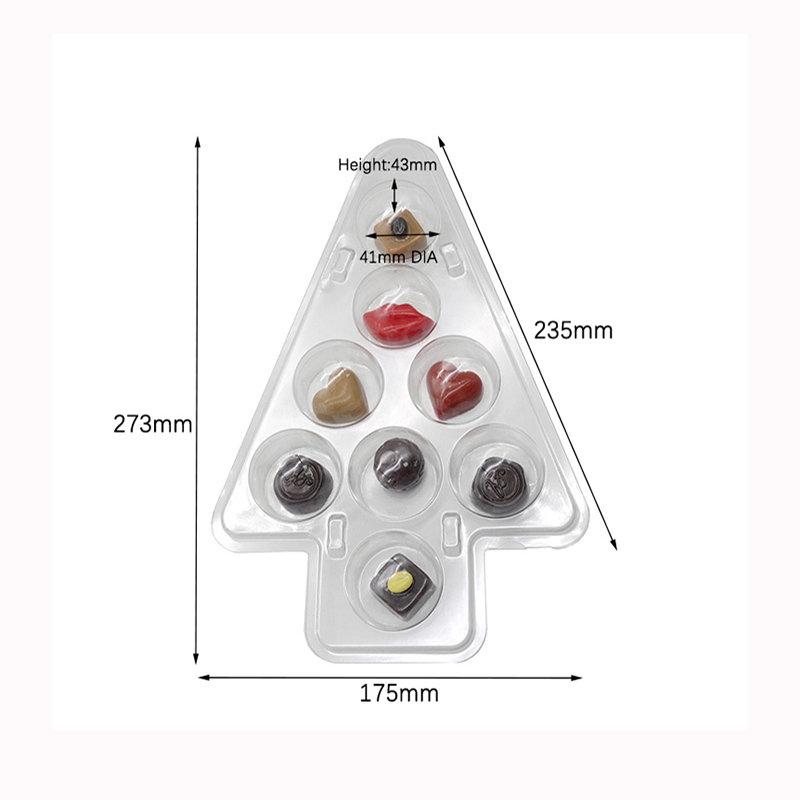 tree shape truffle chocolate plastic tray