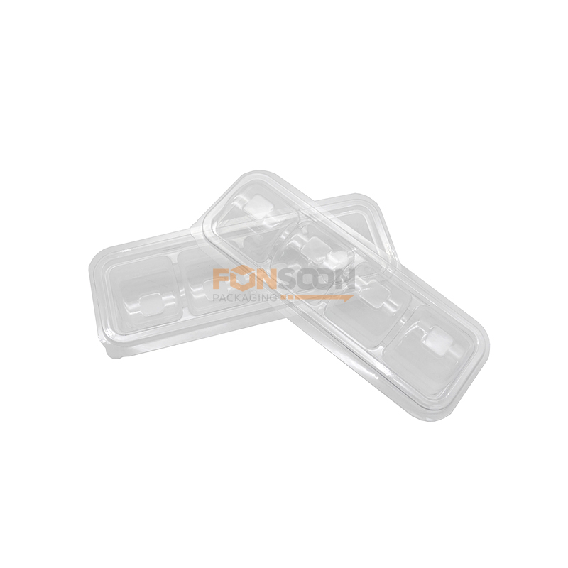 4 macaron cookies plastic blister tray