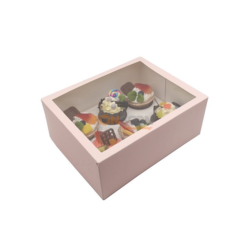 1,2,4,6,12 Cupcake paper boxes with window