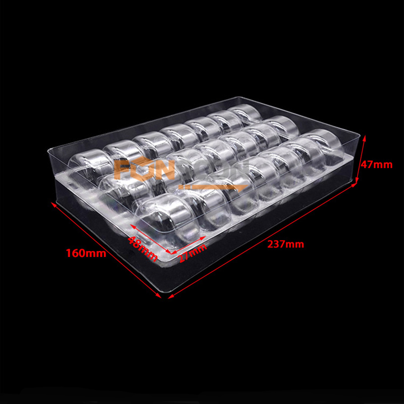 21 macarons plastic blister tray