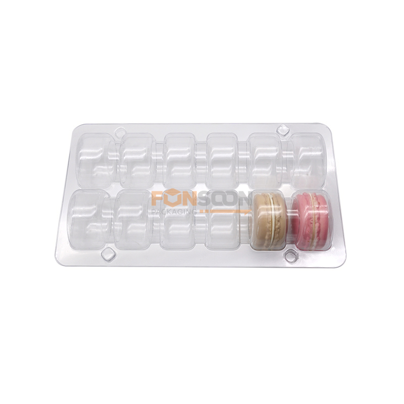 12 macarons plastic blister box