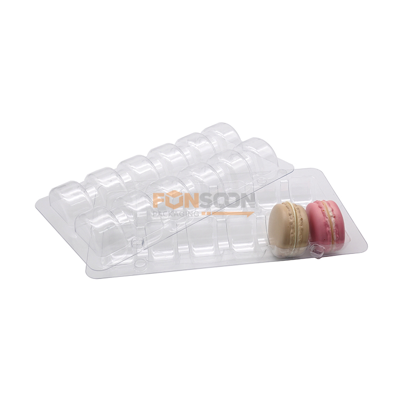 12 macarons plastic blister box