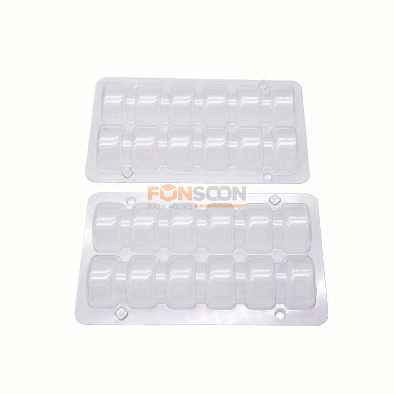 12 macarons plastic blister box