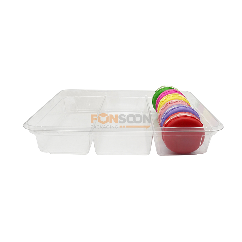 Dessert macaron plastic display tray