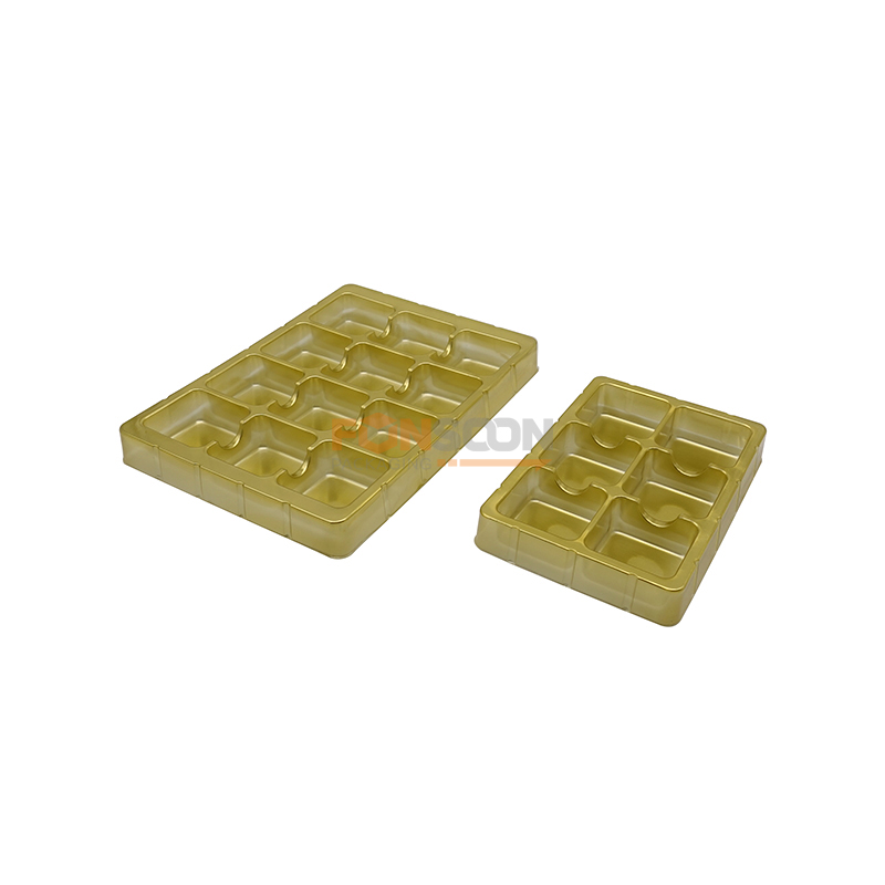 6 12 holes chocolate gold plastic trays