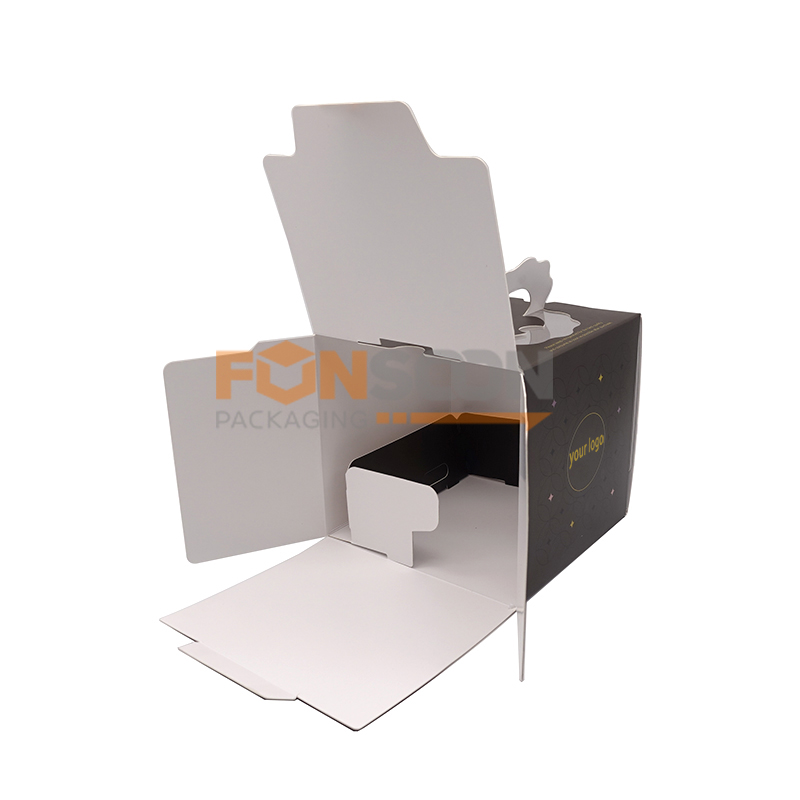  5 inch cake paper box with top handle