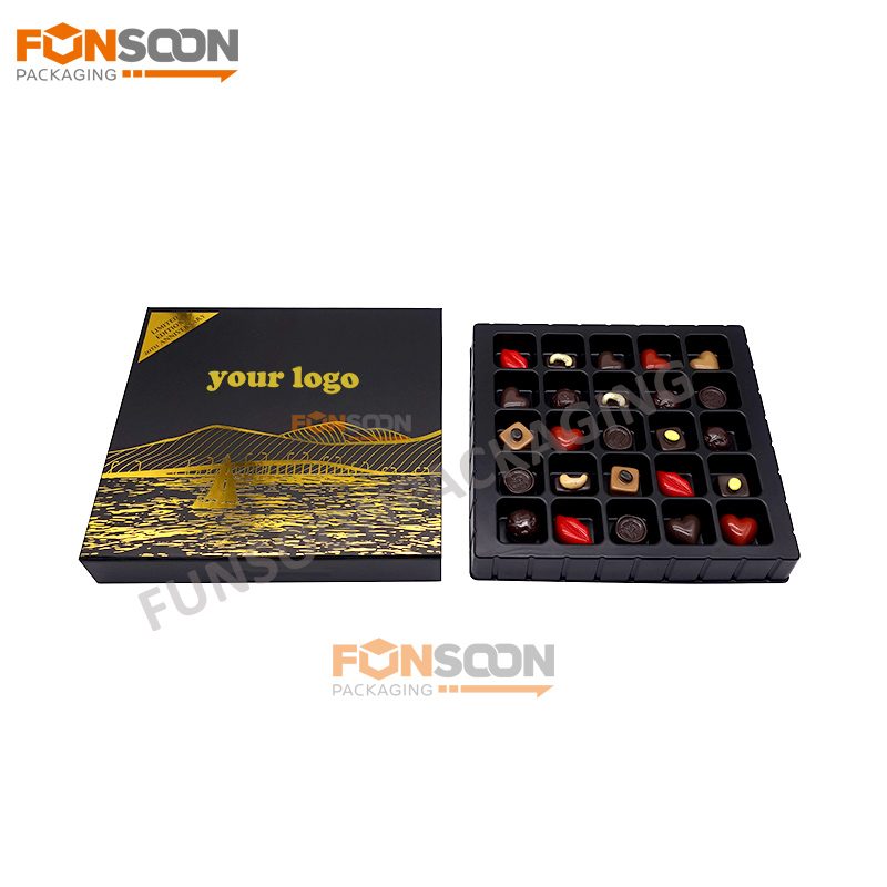 24 chocolates magnetic gift box with insert