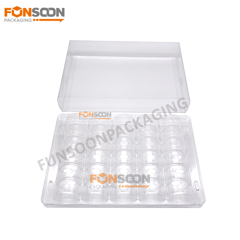 30 macaron plastic clear box