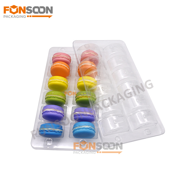 12 macarons plastic blister container