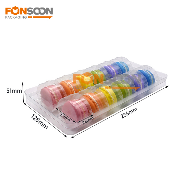 12 macarons plastic blister container