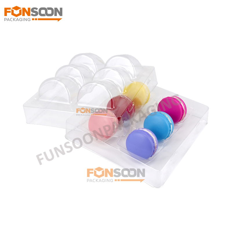 6 pack macarons plastic container