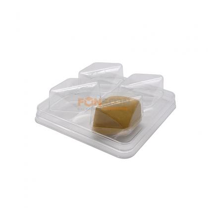 4 cavity diamond chocolate clear plastic trays