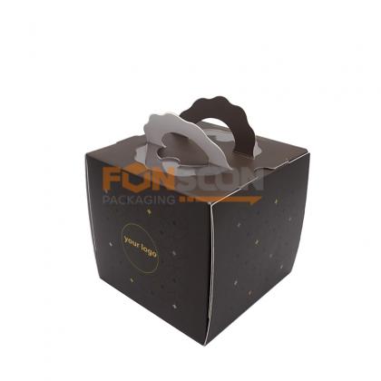  5 inch cake paper box with top handle