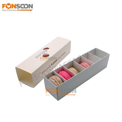 6 macaron paper drawer box with divider