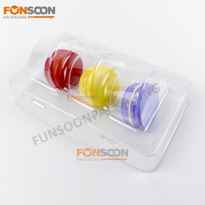 3 pack macarons plastic container